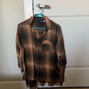 BDG high low flannel